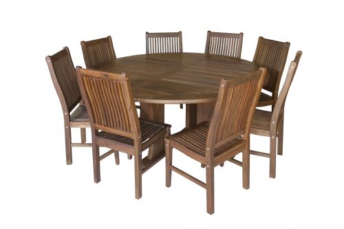 New Wave Side Chair Set, 70 Inch Round Dining Table Set
